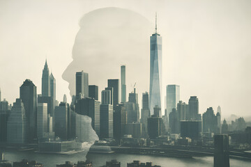 Obraz premium hong kong skyline