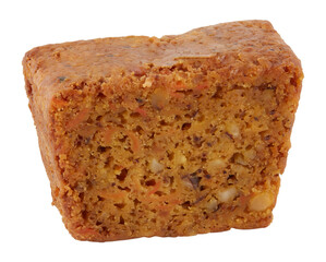Banana Custard Cake cut out isolated transparent background