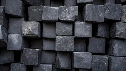 Abstract Dark Grey Stone Cubes Texture Background