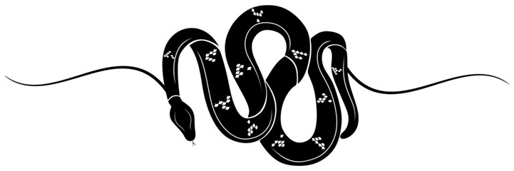 snake line art for world snake day