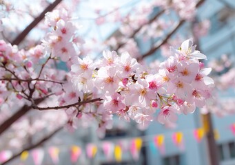 集中線　効果線　桜　素材　桜吹雪　イベント　花見　入学　卒業　春休み　ひな祭り　新生活　行楽　おしゃれ　ポップ　キラキラ　サンバースト　抽象的　優勝　特典. High quality