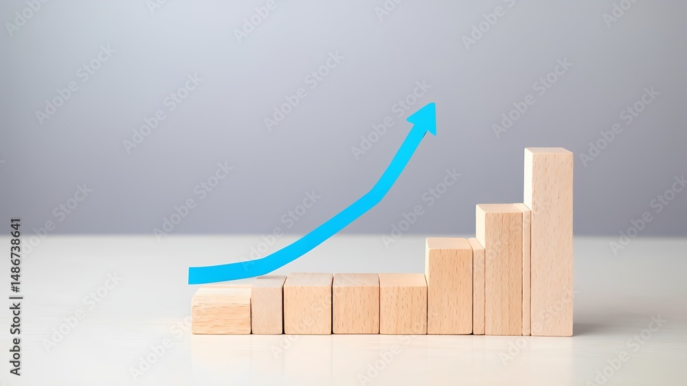 Aufkleber growth trends in business analytics office space infographic minimalist design side view data visual