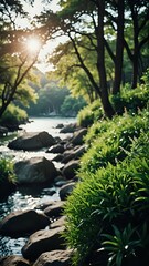Tranquil Path to the Hidden Waterfall