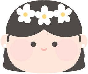 부부의날 환경구성 신부 꽃왕관 도안