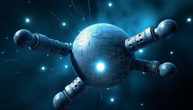 Space station and electronics technology concept