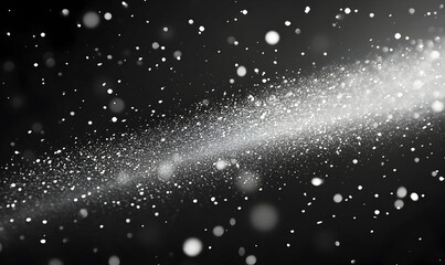 Abstract Winter Scene with Falling Snowflakes