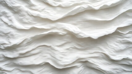 Obraz premium High Resolution Close Up of Handmade Cotton Paper with Textured Waves in Soft White Tones