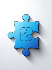 Fototapeta premium An icon design of puzzle piece
