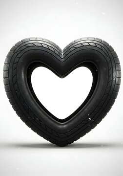 Tire in heart shape