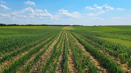Serene Summer Wheat Field