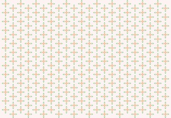 レトロで可愛い花模様のシームレスパターン背景｜ピンクとグリーンの繰り返し模様