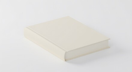 Fototapeta premium Ivory Book on White: Blank Canvas for Knowledge