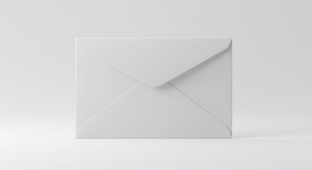 Minimalist White Envelope on White Background