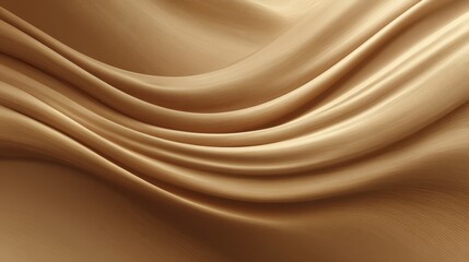 Smooth and Elegant Beige Satin Fabric with Soft Waves and Gentle Drapes Ideal for Fashion and Textile Design Projects
