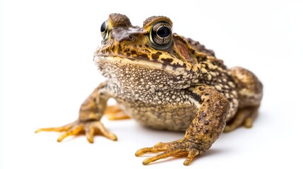 Close up view of a brown toad in natural habitat