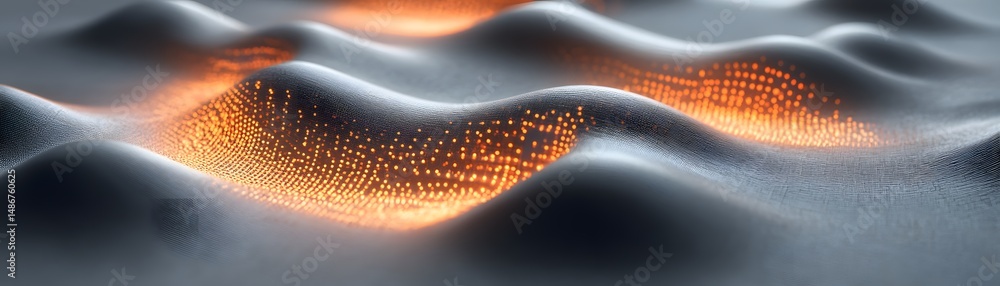Poster abstract digital rendering of undulating forms