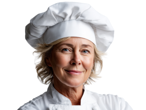 portrait of a female chef with thumb up