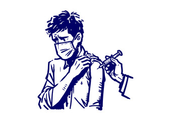 Cold and Flu hand drawn vector illustration