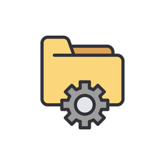 Configuration Folder With Gear Symbol Representing System Preferences