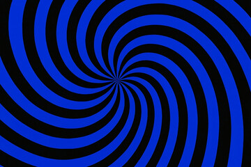 Hypnotic Swirl in Blue and Black
