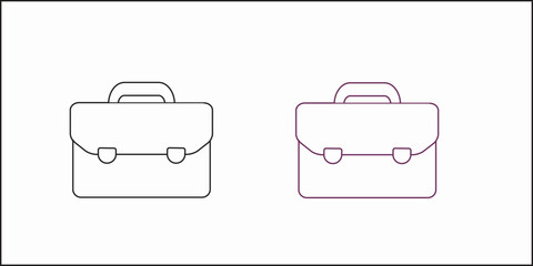 Briefcase silhouette. This image shows a black silhouette of a briefcase, also referred to as a business bag or office case. Vector clipart illustration design.