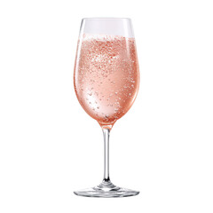 Sparkling Ros� Wine in Elegant Glass