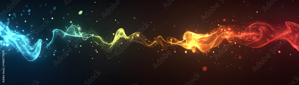Poster abstract design with vibrant color transitions.