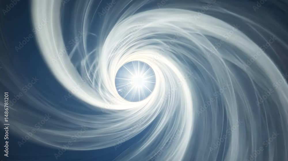 Poster mesmerizing swirl of clouds and light creates ethereal atmosphere, evoking tranquility and explorati