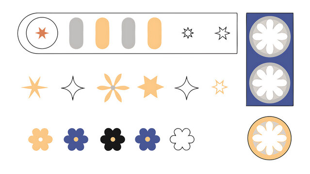 y2k abstract groovy shape set vector funky cute flower minimal sticker kit wavy objects stars brutal geometric frame flat basic form colorful futuristic design graphic brutalism groovy shap 47516232 1