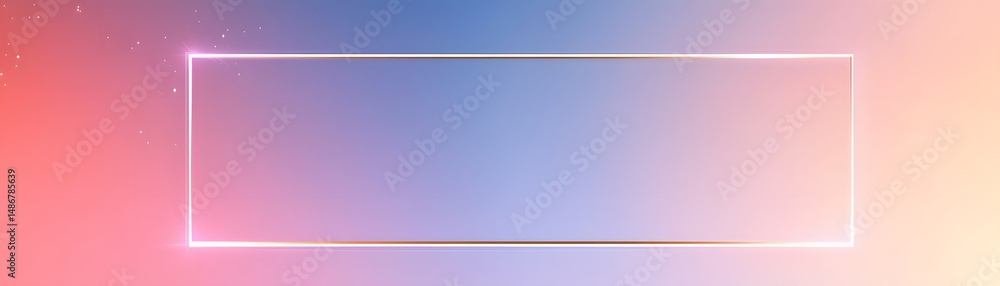 Poster empty frame against a soft color gradient.
