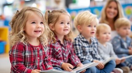 Children Enjoying Storytime in a Classroom