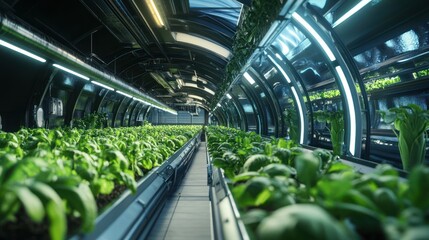 Futuristic Hydroponic Greenhouse: Cultivating the Future of Food