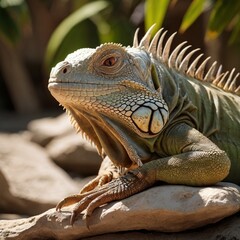 close up of a iguana