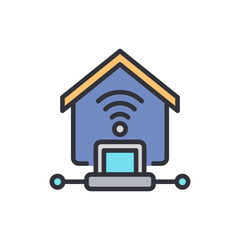 Fototapeta premium Smart Home Network Symbolizing Connectivity And Technological Integration