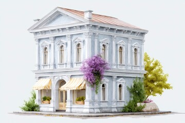 Obraz premium Charming Classic Building Storefront Commercial Space Boutique Shop Retail Real Esta