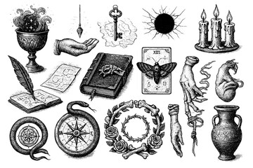 Explore the elegance of vintage emblems through intricate engravings and detailed designs for unique artistic inspiration