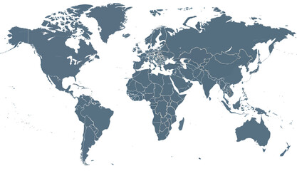 Obraz premium Minimalist world map illustration on a light background.