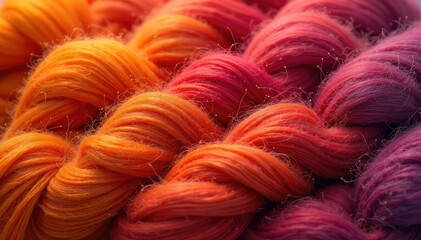 Soft, naturally dyed wool yarn in warm autumnal shades , fibers, brown