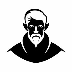Old man logo icon on white background.