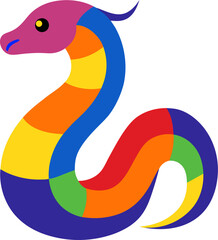 vector illustration of an abstract snake