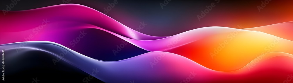 Poster vibrant, flowing abstract design with dynamic color transitions.