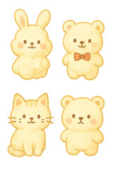 Fototapeta premium Adorable Popcorn Animals