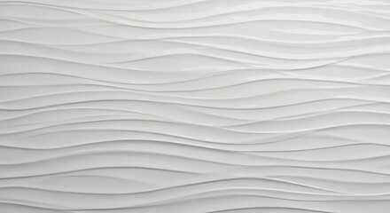 Fototapeta premium Elegant white background featuring a wavy, textured surface, creating a sense of movement and subtle depth.