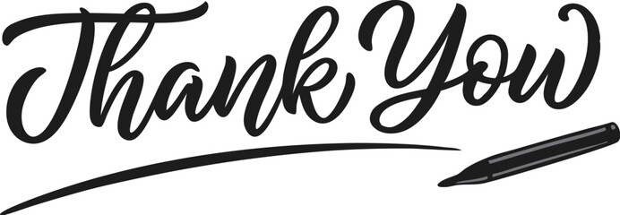 Elegant thank you message in stylish typography.