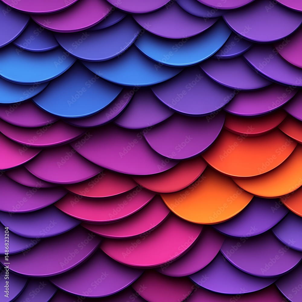 Poster abstract colorful overlapping circles pattern