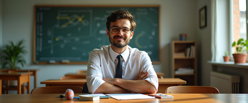 Captura de Imagen Formal en el D?a del Maestro: Decoraciones Creativas en Aula que Resaltan Originalidad, Arte y Compromiso Institucional en un Ambiente Educativo - Photo Stock