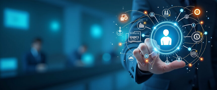 Innovative Training Techniques: Blended Learning Models & Digital Tools for Skill Development in Professional Environments - Conceptual Image with Empty Space