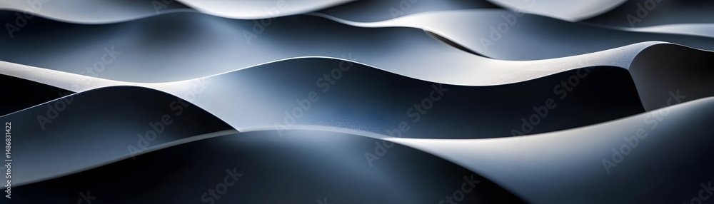 Poster abstract design with layered, flowing shapes.