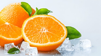 Freshly cut citrus slices of orange, lime, and lemon, vibrant in color and juicy, offer a healthy and sweet tropical taste