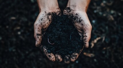 Hands Full of Rich Earth: A Testament to Nature's Bounty